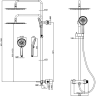 Душевая система LEMARK BELUGA LMF-8025B-BN