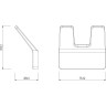 Крючок двойной LEMARK SMOOTH LINE для полотенец, графит 9716006
