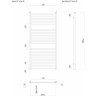 Полотенцесушитель электрический LEMARK MELANGE П16 LM49116EW 500x1100, левый/правый, белый